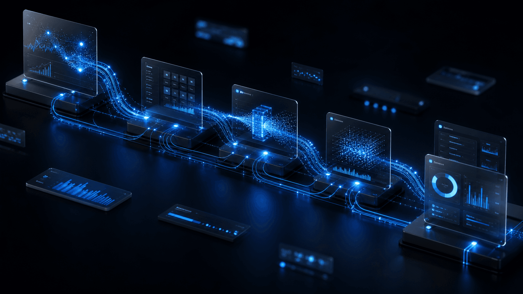 Enterprise data pipeline showing how Lightway translates sector-specific signals into AI-ready insights
